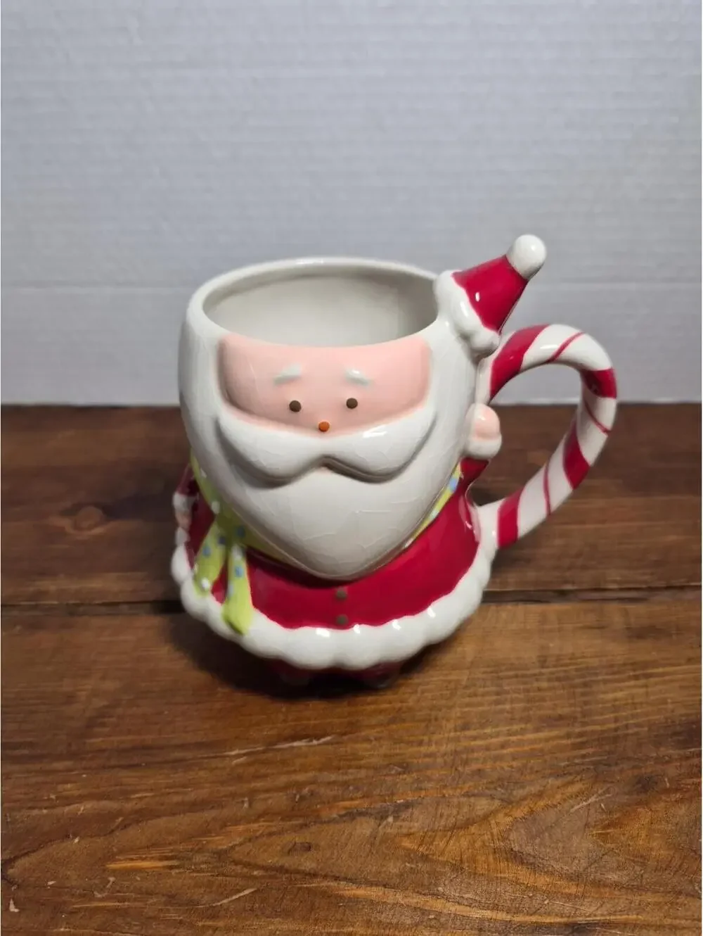 Target BE MERRY - SANTA CLAUS with Hat Mug Red White Holiday 2008 Christmas A688
